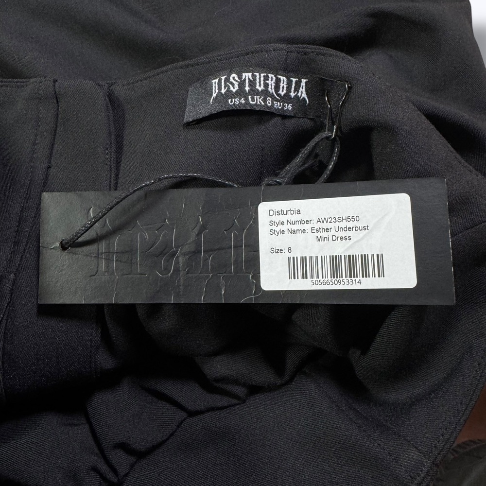 Disturbia Skirt High Waisted Goth Dark Vampire Size 4 NWT Witchy Alt Grunge Punk - Picture 6 of 9